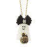 Q-pot. Petit Ghost Sheets Necklace / Black Bat Charm / Jack-o-lantern Charm Set