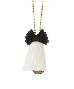 Q-pot. Petit Ghost Sheets Necklace / Black Bat Charm / Jack-o-lantern Charm Set