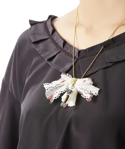 Q-pot. Petit Ghost Sheets Necklace / White Veil Charm / Q Hatchet Charm Set