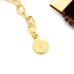 Q-pot. Velvet Ribbon Choker w/ Puchi Arrow Heart Milky Strawberry Charm