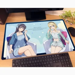 Rascal Does Not Dream of a Knapsack Kid Rubber Mat Mai Sakurajima & Nodoka Toyohama: Loungewear Ver.