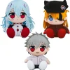 Rebuild of Evangelion Kuripan Plushie Rei Ayanami: Long (Long Hair: White Plugsuit) / Asuka Shikinami Langley (Jersey & Casquette Cap) / Kaworu Nagisa: School Uniform Ver.