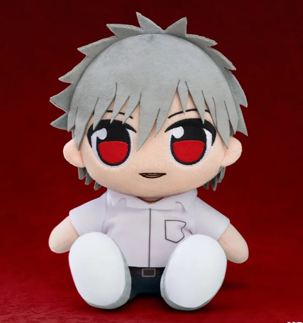 Rebuild of Evangelion Kuripan Plushie Rei Ayanami: Long (Long Hair: White Plugsuit) / Asuka Shikinami Langley (Jersey & Casquette Cap) / Kaworu Nagisa: School Uniform Ver.