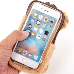 Rilakkuma Face Plush Smartphone Pouches