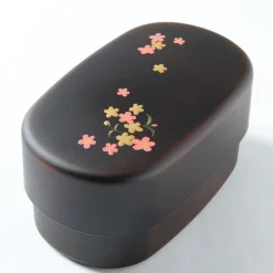 Sakura Komachi Maki-e Printed 2-Tier Bento Box