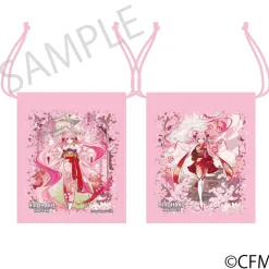 Sakura Miku x Hirohako 2024 Crepe Drawstring Bag Art by iXima