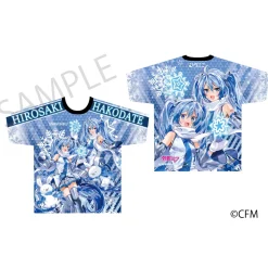 Snow Miku x Hirohako Full Graphic T-shirt Hirohako Art by Murakami Yuichi