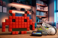 SoftB Space Invaders Crab Non-Scale Figure