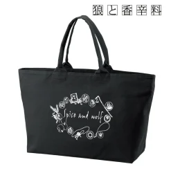 Spice and Wolf Line Art Big Zipper Tote Bag