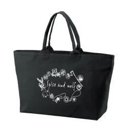 Spice and Wolf Line Art Big Zipper Tote Bag