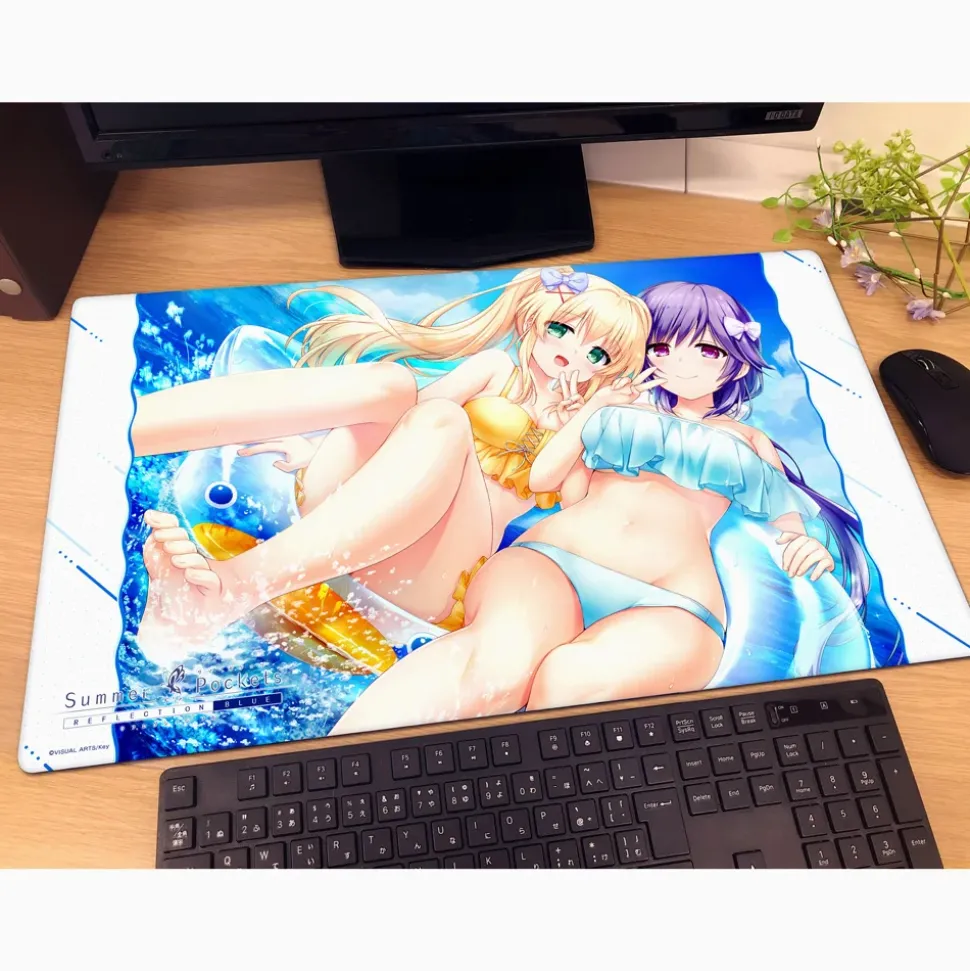 Summer Pockets Reflection Blue Rubber Mat Tsumugi Wenders & Shizuku Mizuori: Swimsuit Ver. (Re-run)