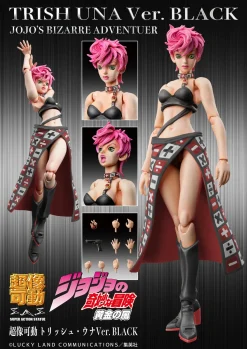 Super Action Statue JoJo's Bizarre Adventure Part 5 Trish Una Ver. Black