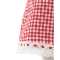 Swankiss Cherry Motif Gingham Skirt