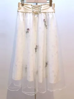 Swankiss Rose & Heart Leopard Print Skirt