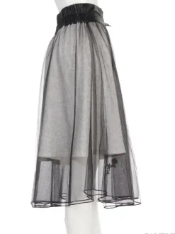 Swankiss Rose & Heart Leopard Print Skirt