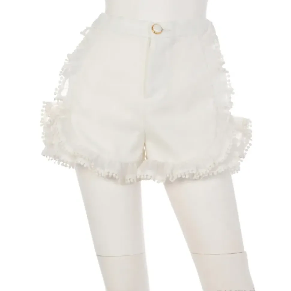 Swankiss Ruffled Organdy Shorts