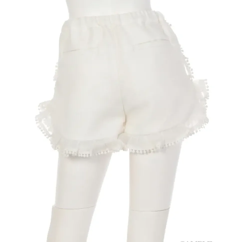 Swankiss Ruffled Organdy Shorts