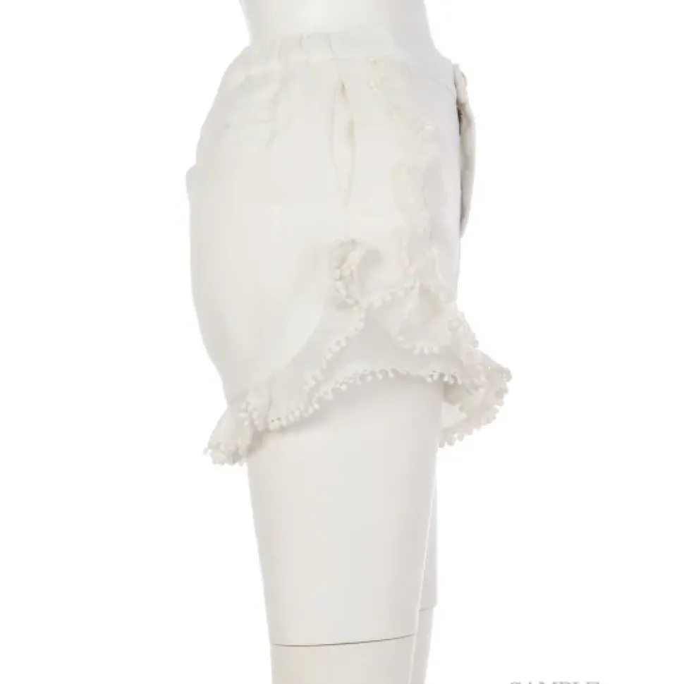 Swankiss Ruffled Organdy Shorts