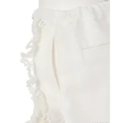 Swankiss Ruffled Organdy Shorts