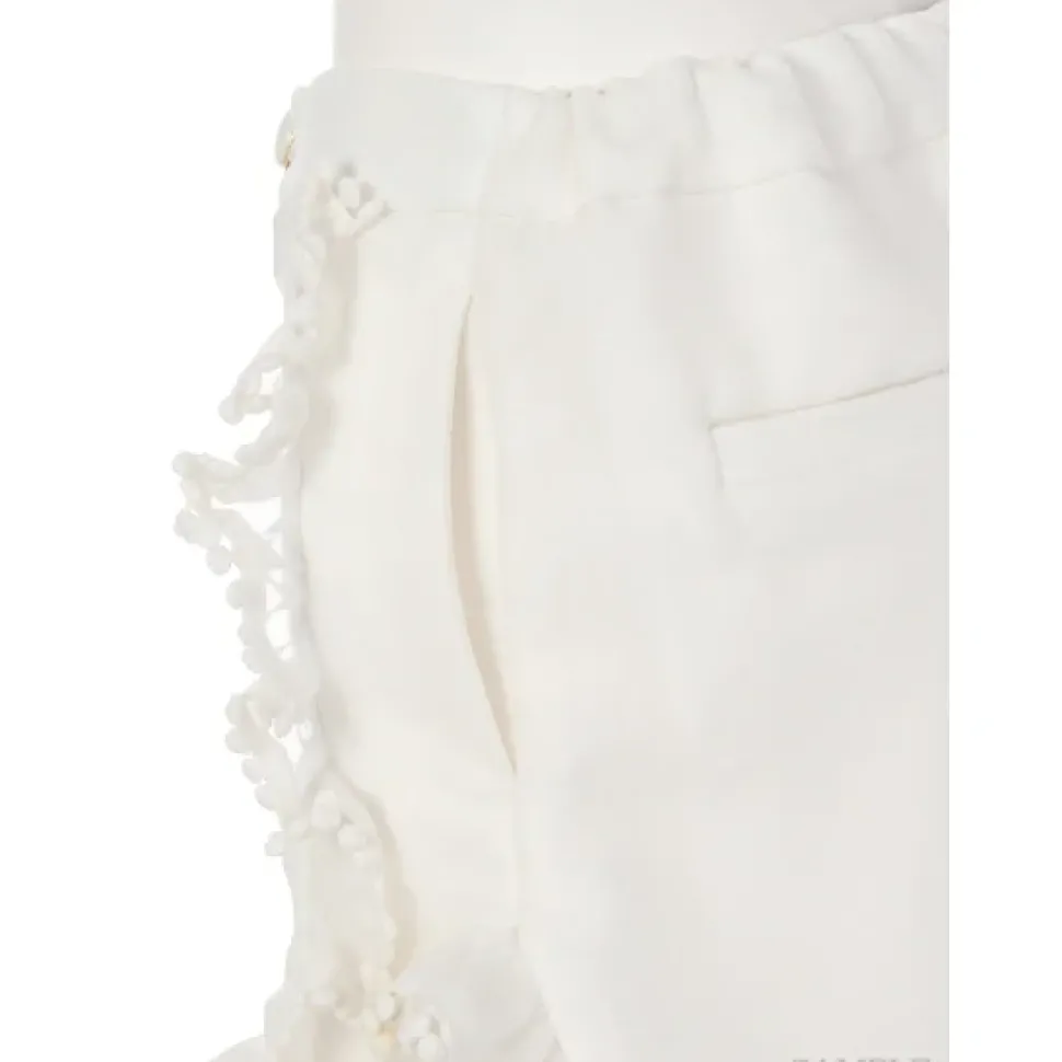 Swankiss Ruffled Organdy Shorts