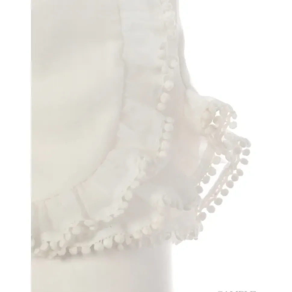 Swankiss Ruffled Organdy Shorts