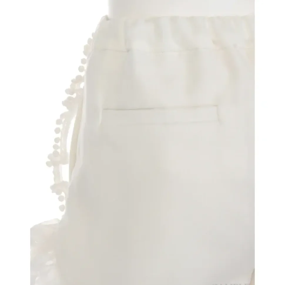 Swankiss Ruffled Organdy Shorts