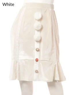 Swankiss Velour Bonbon Tight Skirt