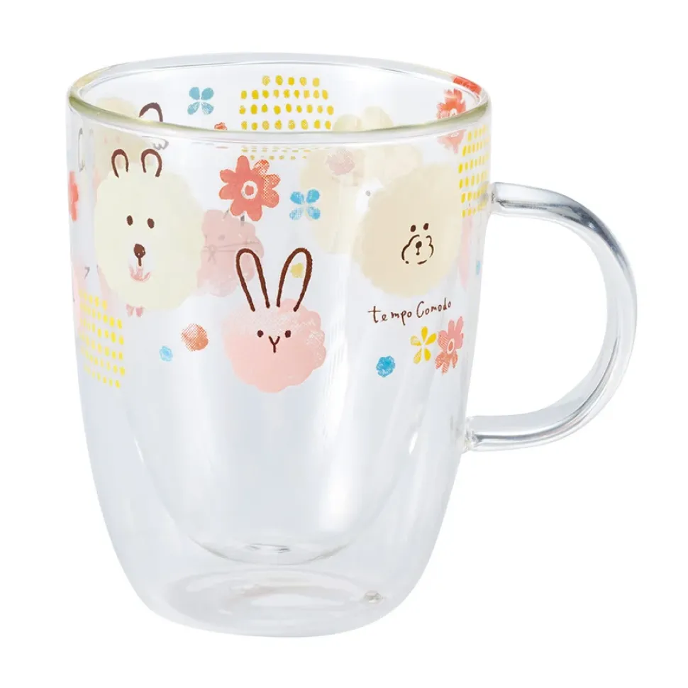 Tempo Comodo Watercolor Animal Double Wall Glass