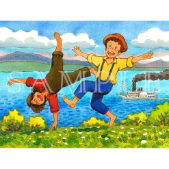 The Adventures of Tom Sawyer Chara Fine Graph Print