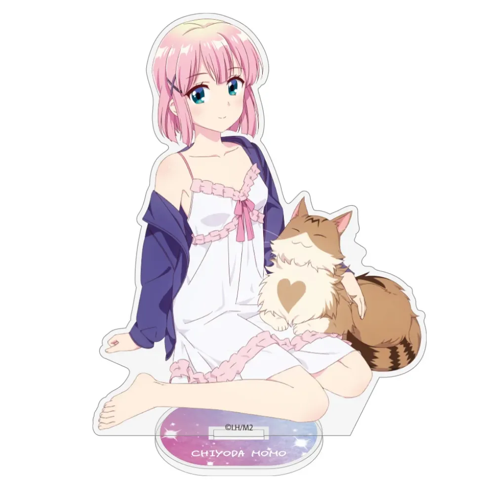 The Demon Girl Next Door Season 2 Acrylic Stand Momo Chiyoda: Sleepover Ver.