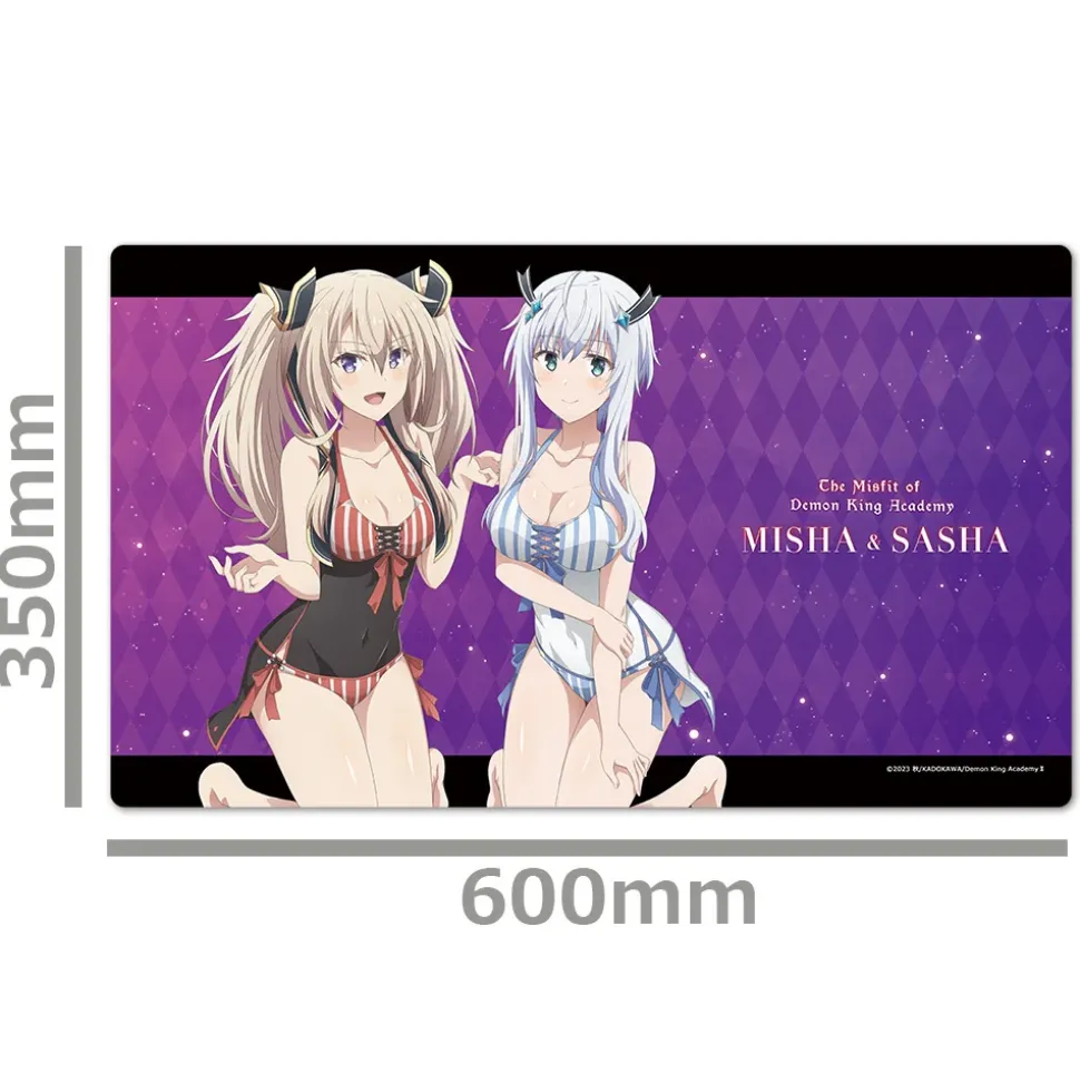 The Misfit of Demon King Academy Season 2 Character Rubber Mat Misha & Sasha A