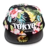 Tokyo Flower Pattern Flat Bill Hat