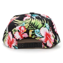 Tokyo Flower Pattern Flat Bill Hat