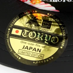 Tokyo Flower Pattern Flat Bill Hat