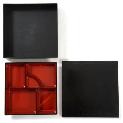 Traditional Black & Red Bento Box