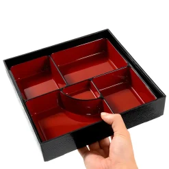 Traditional Black & Red Bento Box