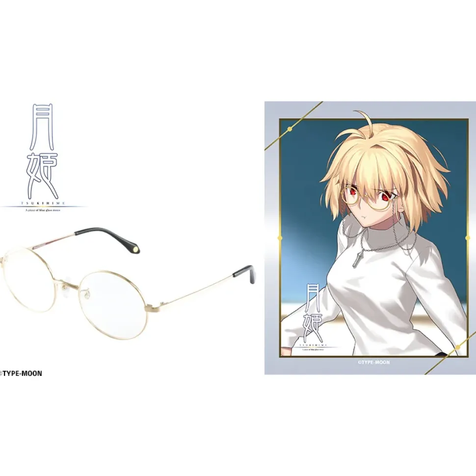 Tsukihime -A piece of blue glass moon- Collaboration Glasses Arcueid Brunestud Model w/ Bonus: Card Mirror