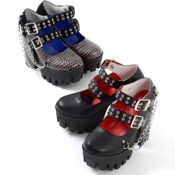 YOSUKE USA Double Strap Pumps