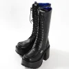 YOSUKE USA Knee-High Platform Boots
