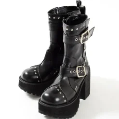 YOSUKE USA Mid-Calf Chunky Boots