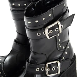 YOSUKE USA Mid-Calf Chunky Boots