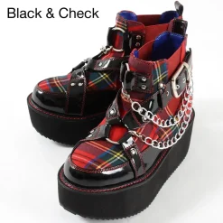 YOSUKE USA Platform Buckle High Top Shoes