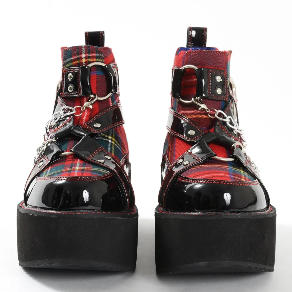 YOSUKE USA Platform Buckle High Top Shoes