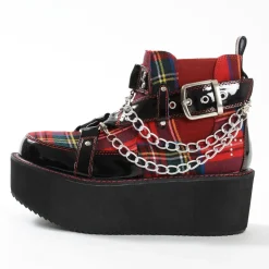 YOSUKE USA Platform Buckle High Top Shoes