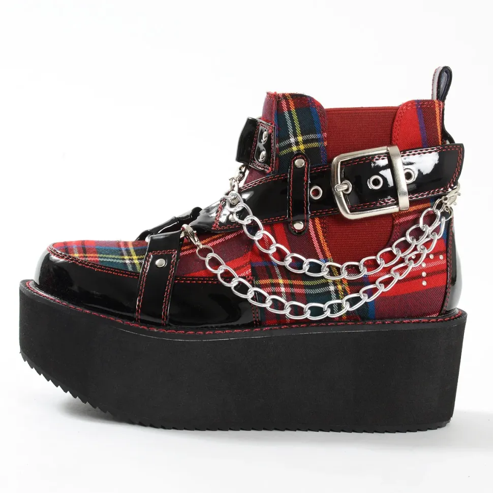 YOSUKE USA Platform Buckle High Top Shoes
