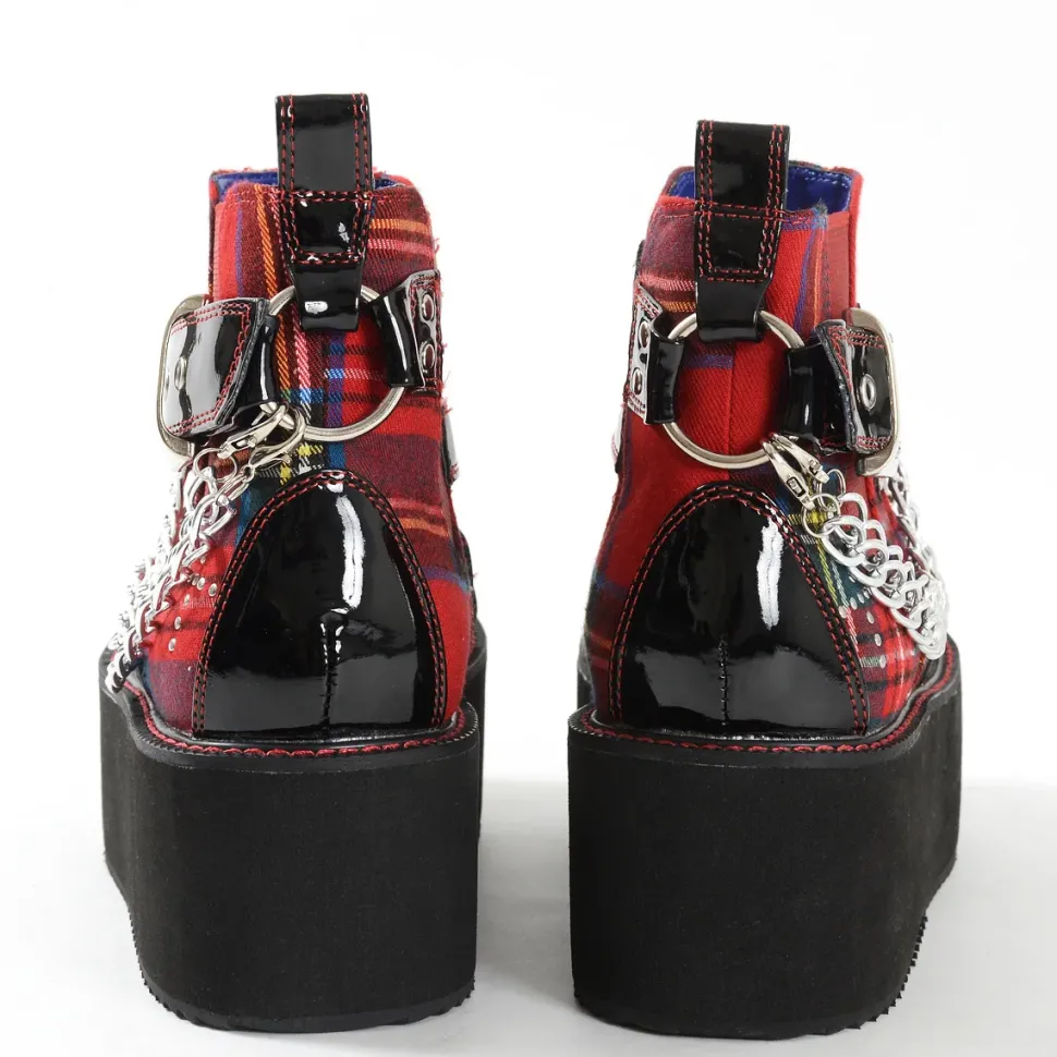 YOSUKE USA Platform Buckle High Top Shoes