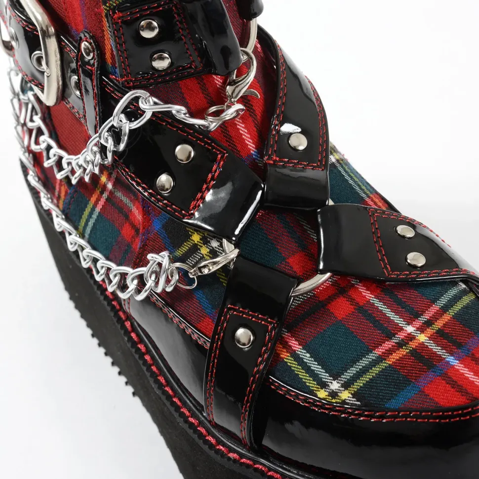 YOSUKE USA Platform Buckle High Top Shoes