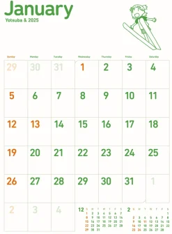 Yotsuba&! 2025 Wall Calendar