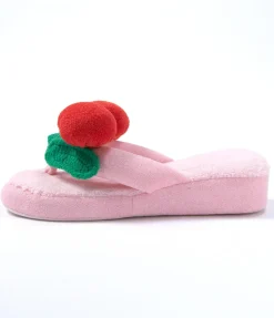 YUMMY MART Pink Cherry Room Slippers