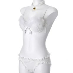 YUMMY MART White Cat Lingerie Set